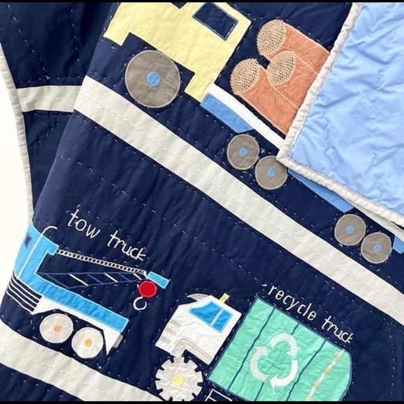 Handmade Transportation Twin size Cotton Embroidered Quilt hand stitched - Picture 2 of 2